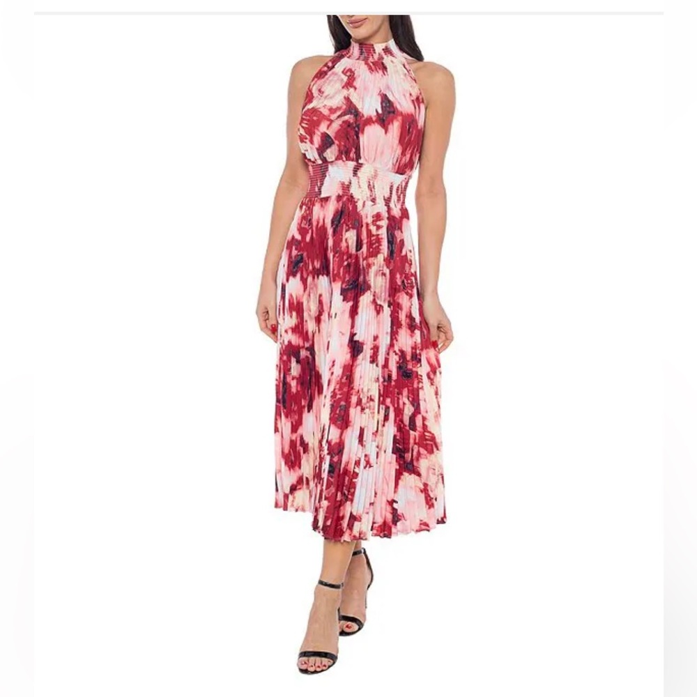 MARINA Red Sleeveless Maxi Gown for Weddings